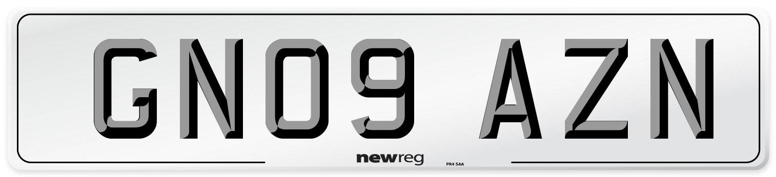 GN09 AZN Number Plate from New Reg